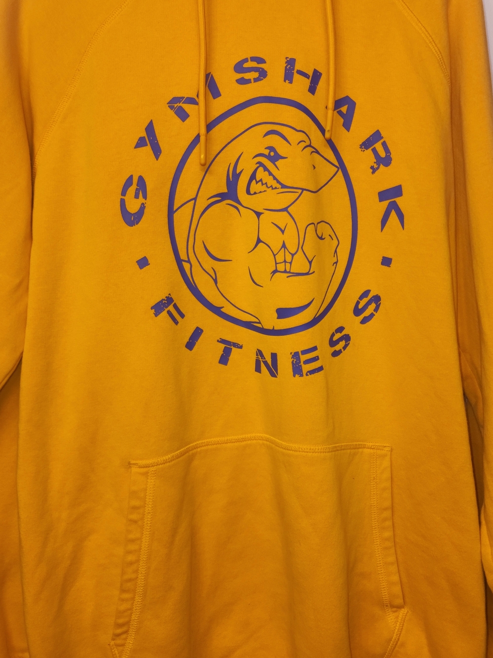Gymshark Yellow Hoodie with Blue Logo